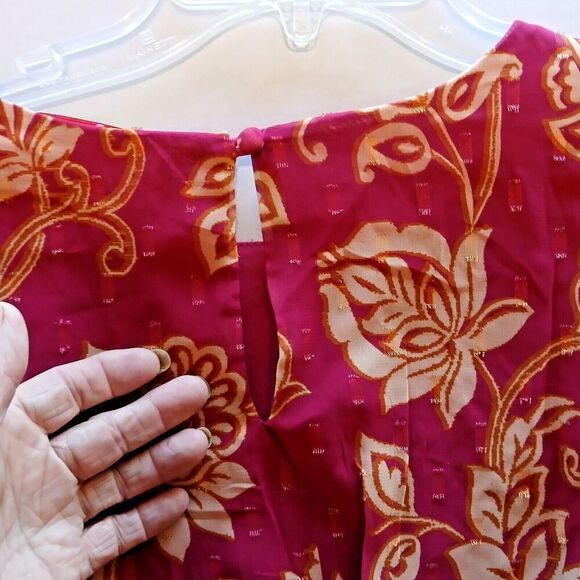 Flying Tomato Red Dress with Belt and a Button Back, Boho, Minimalist or Casual. - Picture 9 of 11